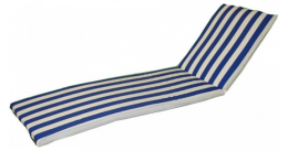 Матрац для лежака шезлонга "Бриз" (БЕЛ/СИНИЙ; BLUE SEA )